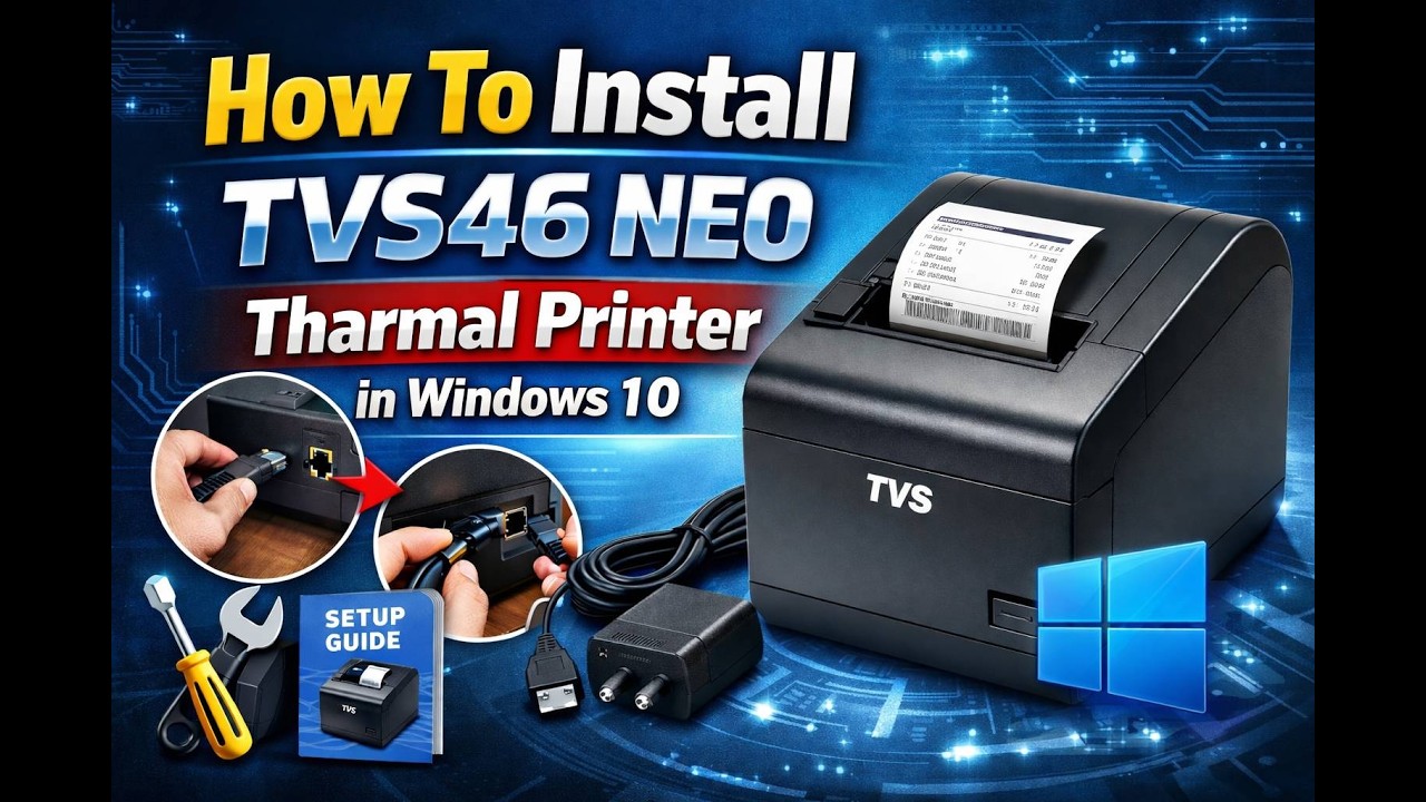 TVS 46noe THARMAL PRINTER #installetion #how #computer #computereducation #printertoner
