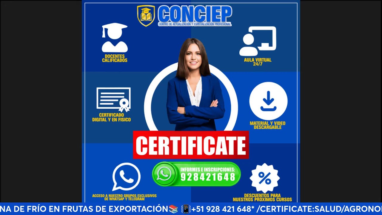 📚𝗖𝗨𝗥𝗦𝗢:MANEJO DE LA CADENA DE FRÍO EN FRUTAS DE EXPORTACIÓN📚