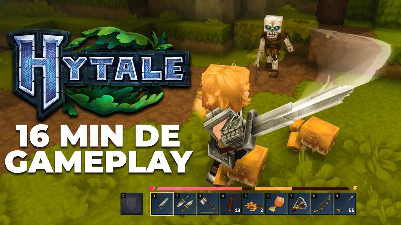 16 MINUTES DE GAMEPLAY SUR HYTALE (Map,Mobs,environnements,combats..)