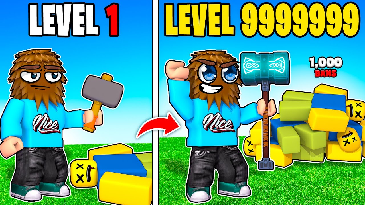 Hitting Everyone With The Ban Hammer In Roblox