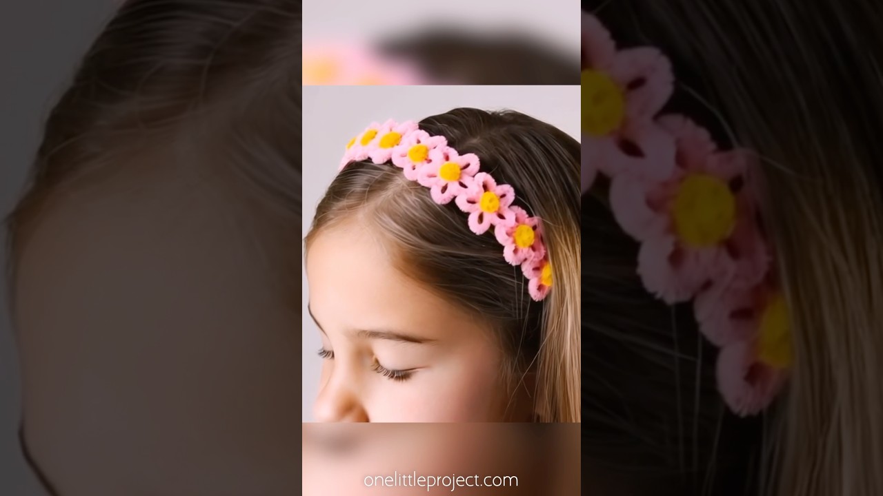 Pipe Cleaner Flower Headband 🌸🌸🌸
