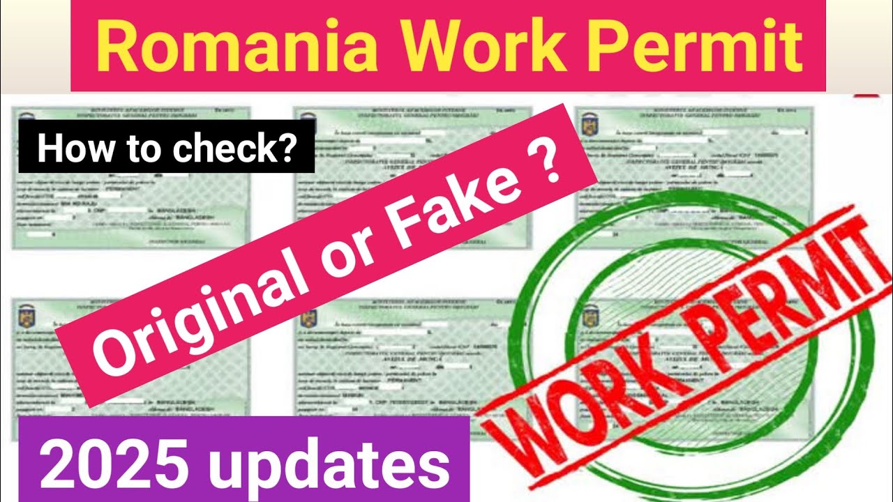 Как проверить оригинал разрешения на работу в Румынии (2025) или подделку? #Румыния #разрешениена...