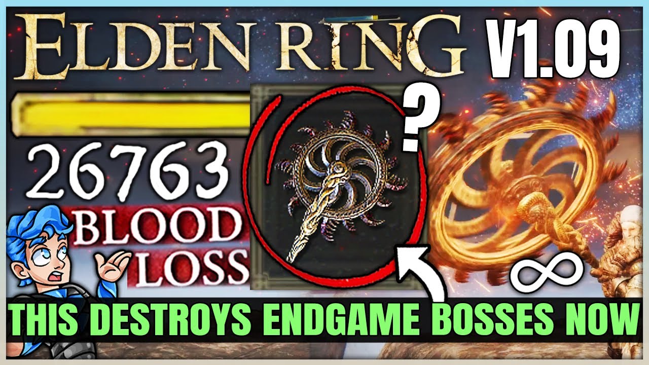 The Best Bleed Weapon is INSANELY OP Now - New 1.09 Ghizas Wheel Build = HUGE Damage - Elden Ring!
