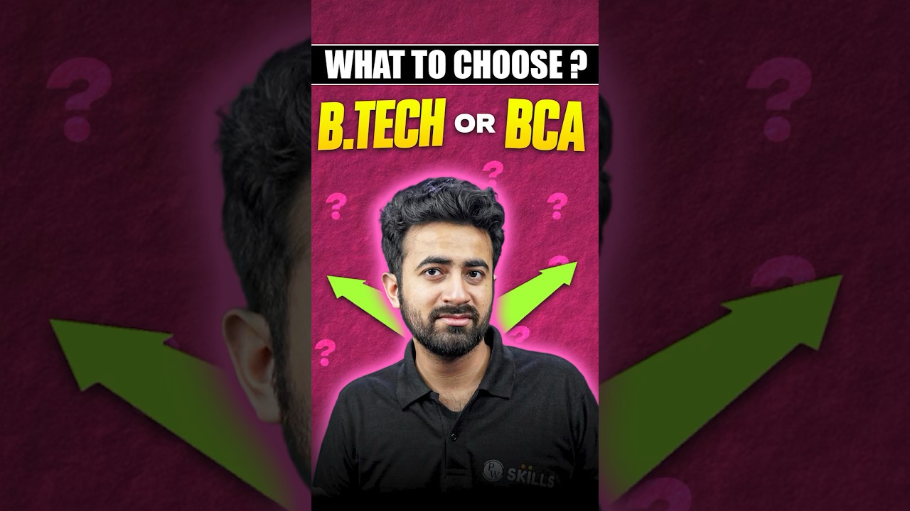 B.Tech vs BCA? Which Degree can get you high package? 🤔 #collegewallah #shorts #degree