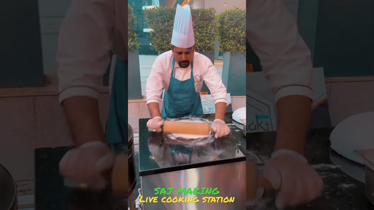 Saj LIVE cooking station #saj #livecooking #cooking # #dubai #iftarbuffet #dxb #shorts #shortsvideo