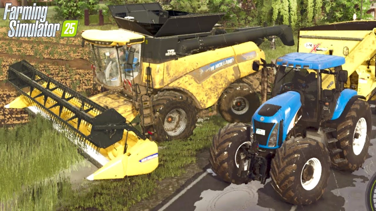 Mod Colheitadeira New Holland CR 9 90, Trator NH TG 285, Caminhão Volvo FH16, FS25 neimar janke