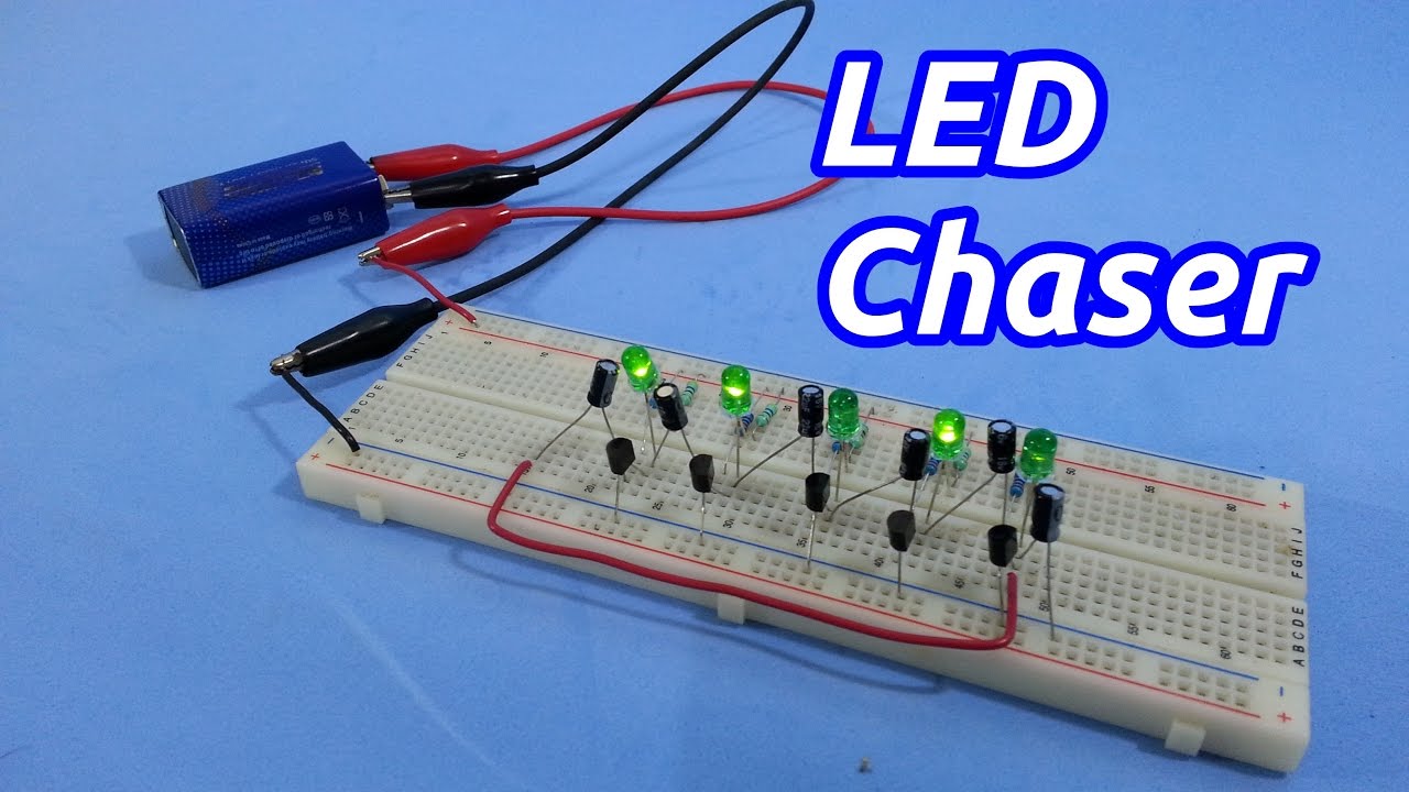 LED Chaser / Sequencer with Transistors - No IC&acute; s