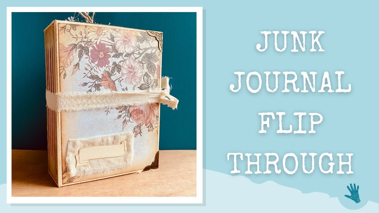 JUNK JOURNAL FLIP THROUGH ( NO TALKING) - A Quick Flip Through of My Pink and Green Junk Journal