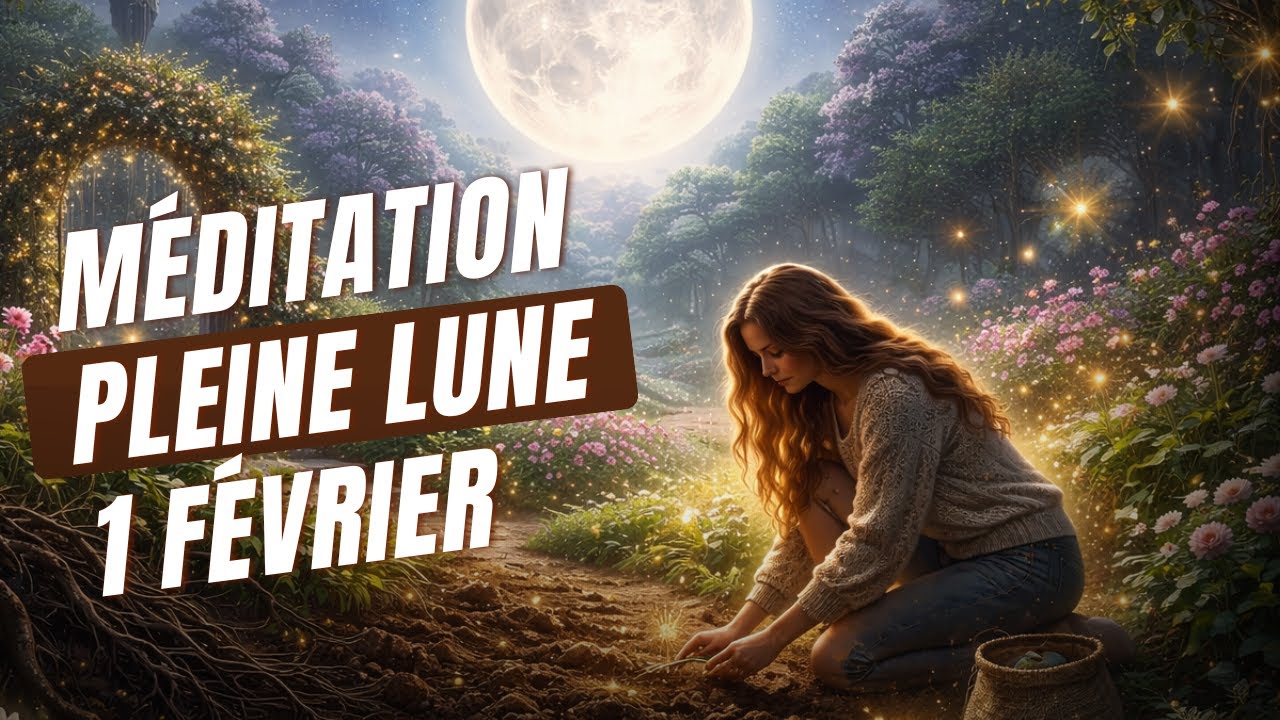 🌕 Méditation puissante Pleine Lune – Déraciner l’Ancien pour Accueillir le Nouveau (15 min)