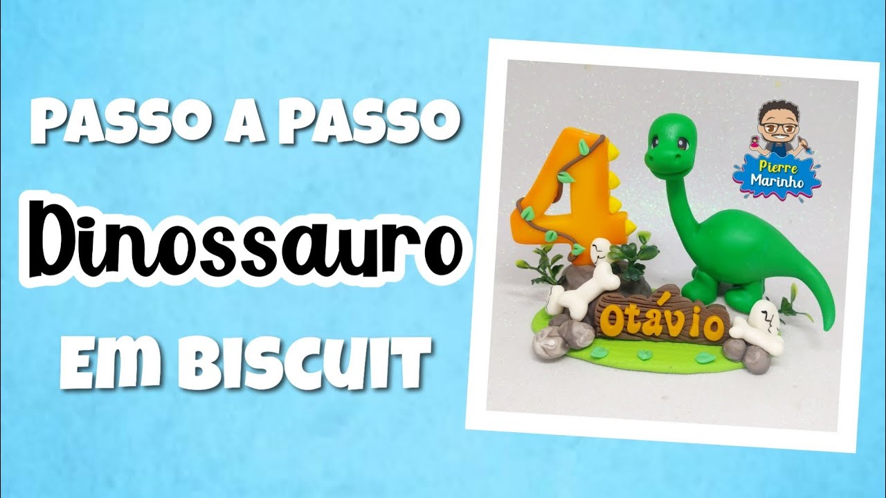 Passo a passo - Dinossauro em biscuit | TOPO DE BOLO | Pierre Marinho