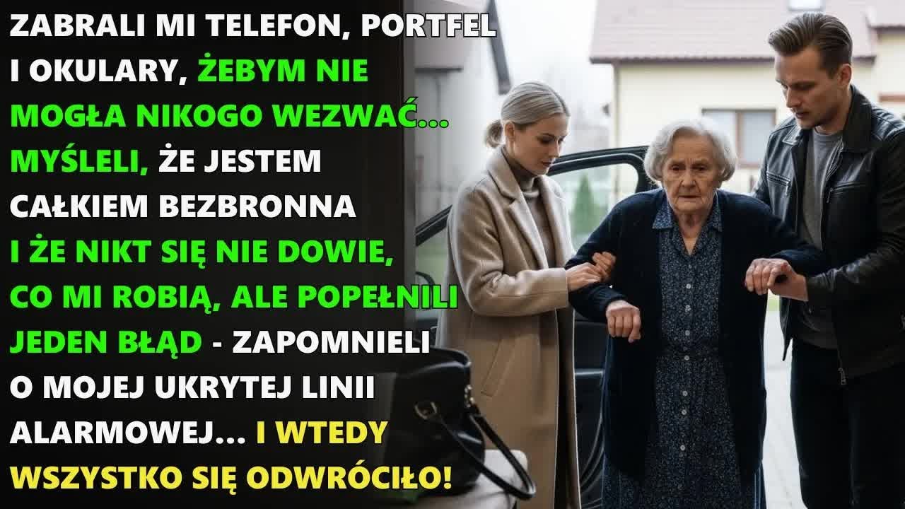Zabrali mi telefon, portfel i okulary… myśleli, że zamilknę. Nie znali linii SOS w moim domu