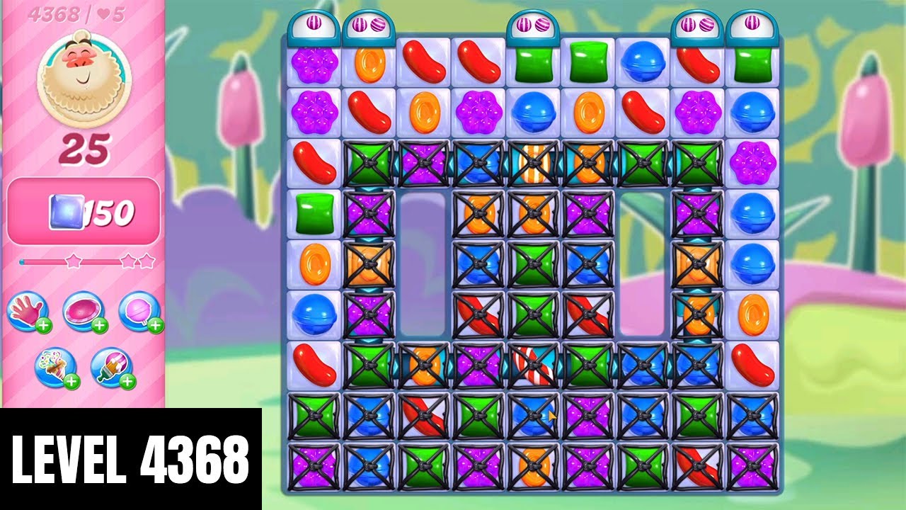 Candy Crush Saga Level 4368 (NO BOOSTERS) || 1 Star 🌟