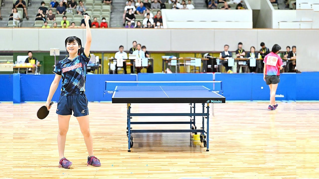 第56回 全国中学校 卓球大会ハイライト｜女子個人戦 準決勝　村松心菜 対 石田心美  #全中  #北九州  #卓球レポート