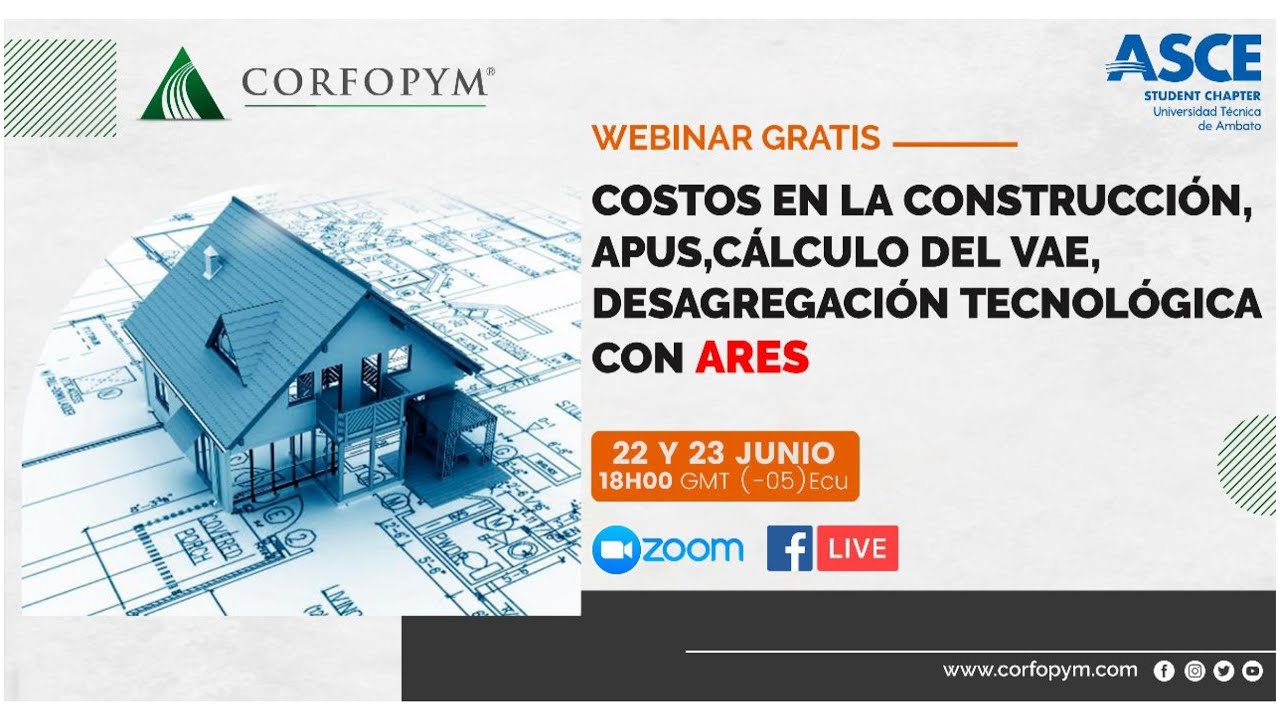 27.1 Costos en la Construcción, APUS, Calculo de VAE, Desagregacion Tecnológica con ARES -- CORFOPYM