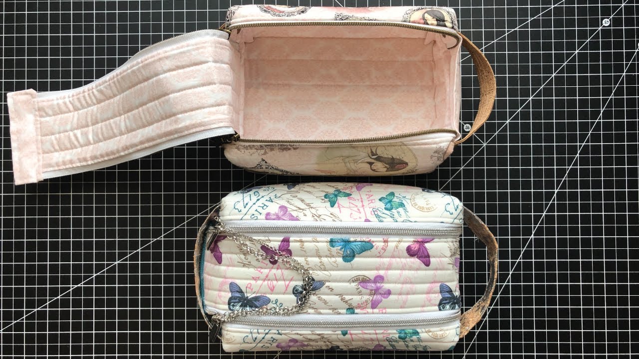 Косметичка с двойной молнией Rose