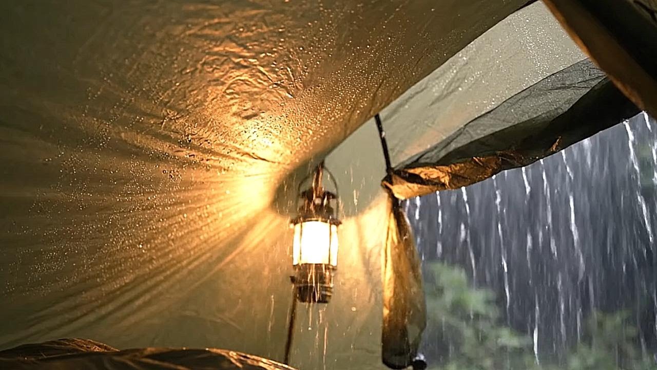Relaxing Rain in Tent at Night | Cozy Camping Ambience