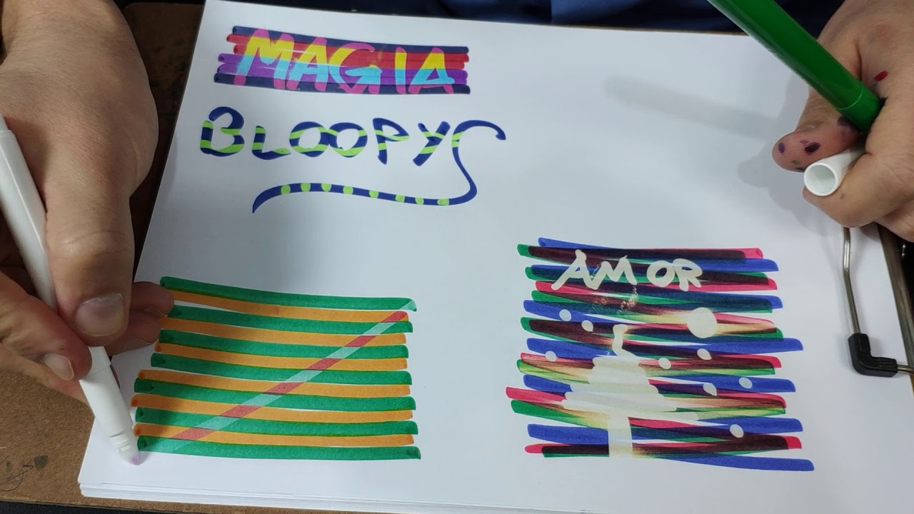 Plumones Mágicos Bloopys * Cambian de color y se borran *
