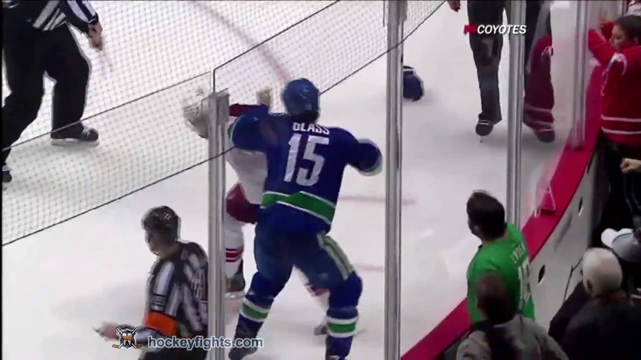 Vernon Fiddler vs Tanner Glass Jan 7, 2010