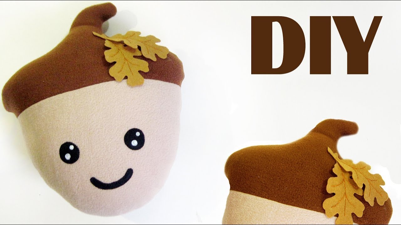 How to make an acorn pillow. Kawaii acorn - autumn decor of the room