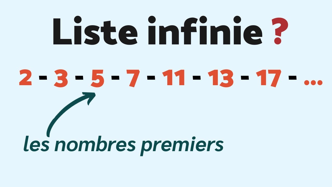 Les NOMBRES PREMIERS : FINIS ou INFINIS ?