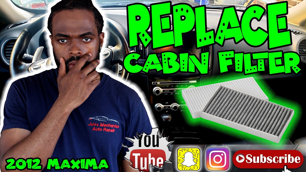 How to replace cabin filter 2009-2015 nissan maxima