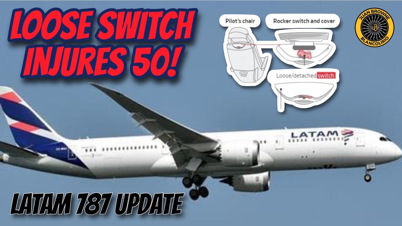 Loose Rocker Switch Cap Injures 50!  Latam #800 B-787
