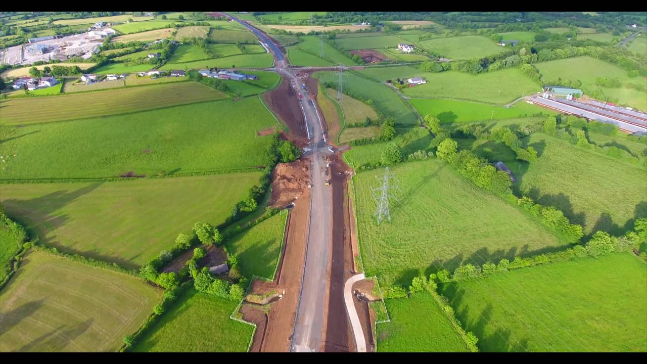 Magherafelt Moneymore road area drone footage