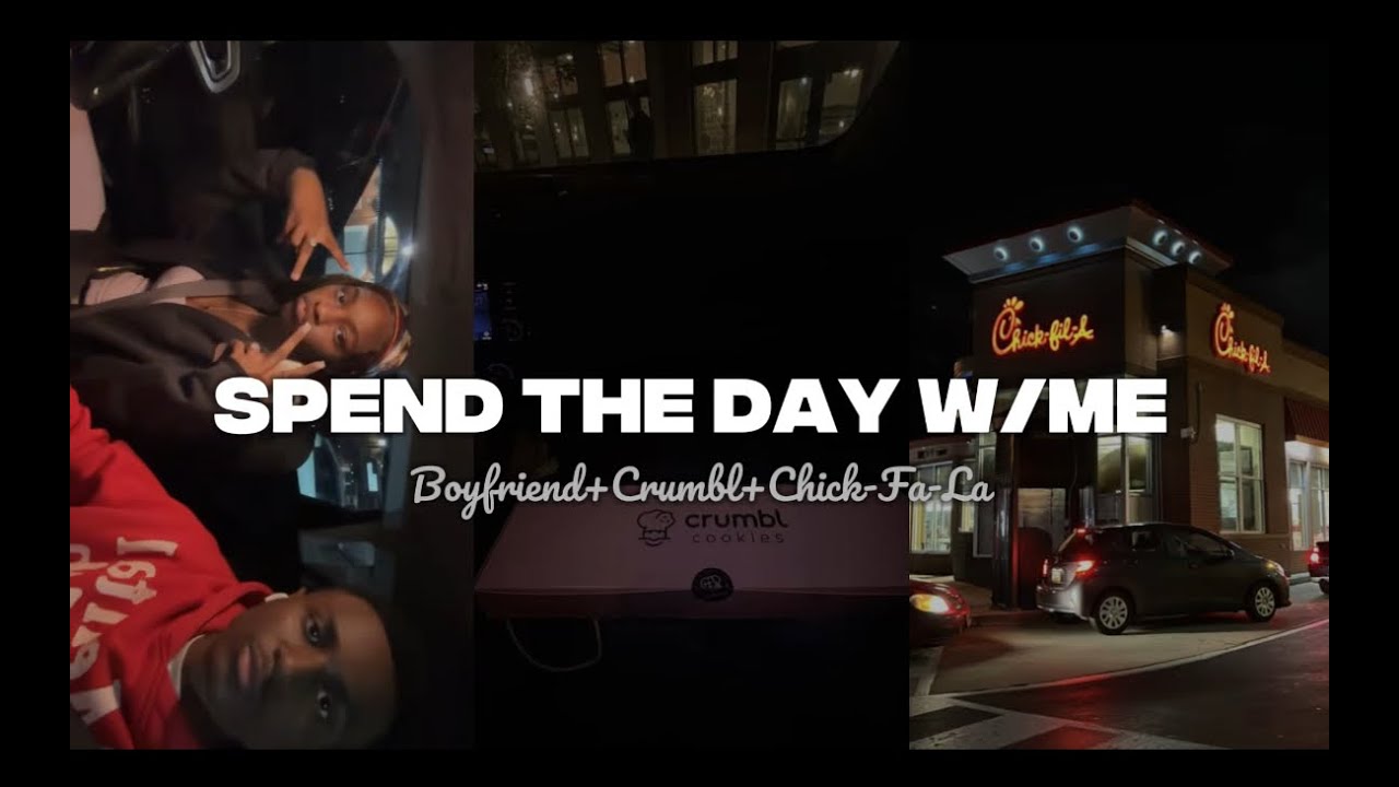 Spend The Day  W/ Me and My Boyfriend *Vlog+Chick-fa-la+Weekly Crumbl cookies*