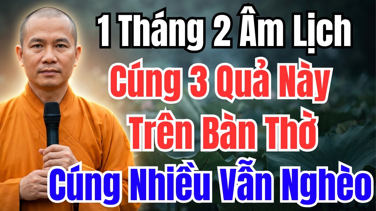 1 THÁNG 2 ÂM LỊCH : CÚNG MÀ ĐẶT 3 QUẢ NÀY TRÊN BÀN THỜ, CÀNG CÚNG CÀNG NGHÈO, XUI XẺO LIÊN MIÊN