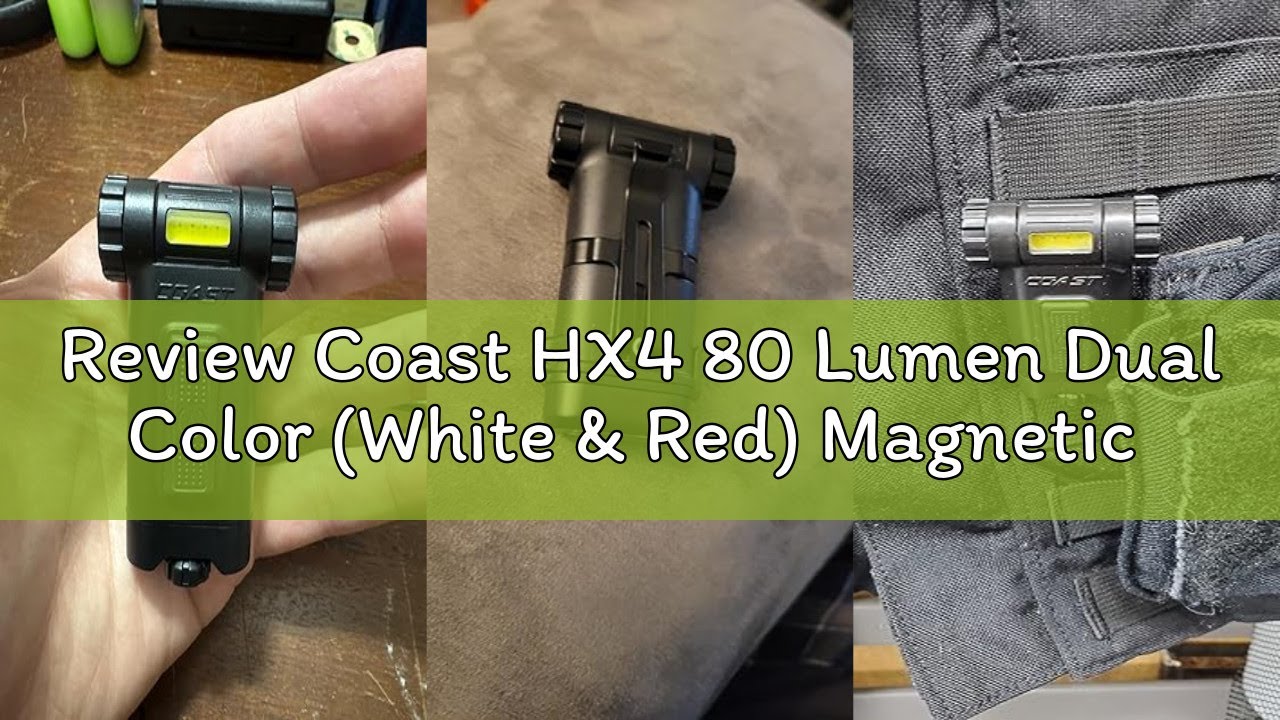 Review Coast HX4 80 Lumen Dual Color (White & Red) Magnetic LED Clip Light with Beam Rotation, black