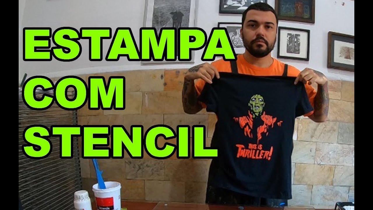 Faça estampas de camisas com stencil