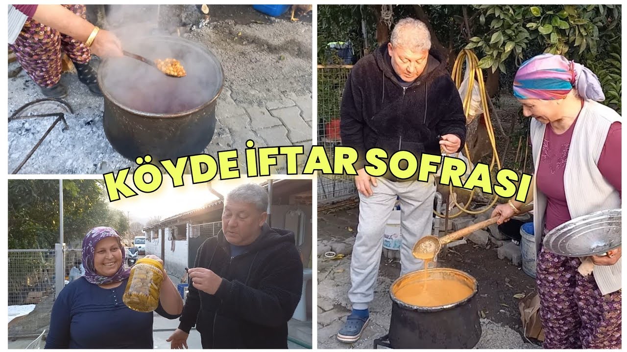 KÖYDE İFTAR SOFRASI KURULDU! ODUN ATEŞİNDE KÖY YEMEKLERİ...