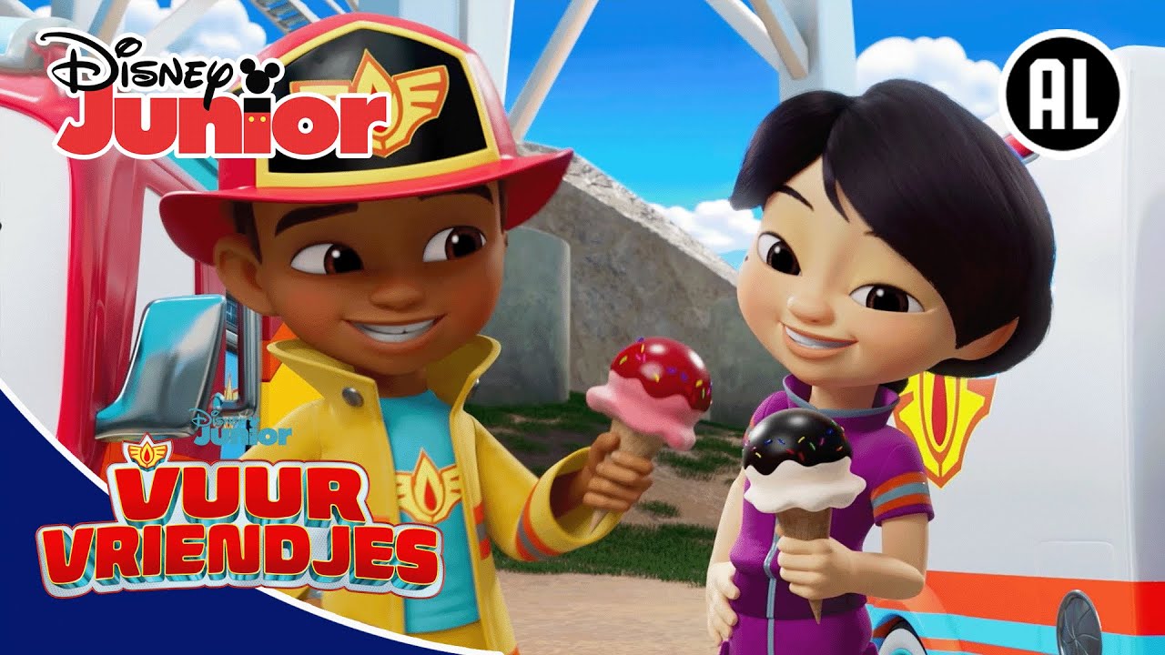 🍦 Aanval Op Een Ijswagen | Vuur Vriendjes | Disney Junior België-Nederland