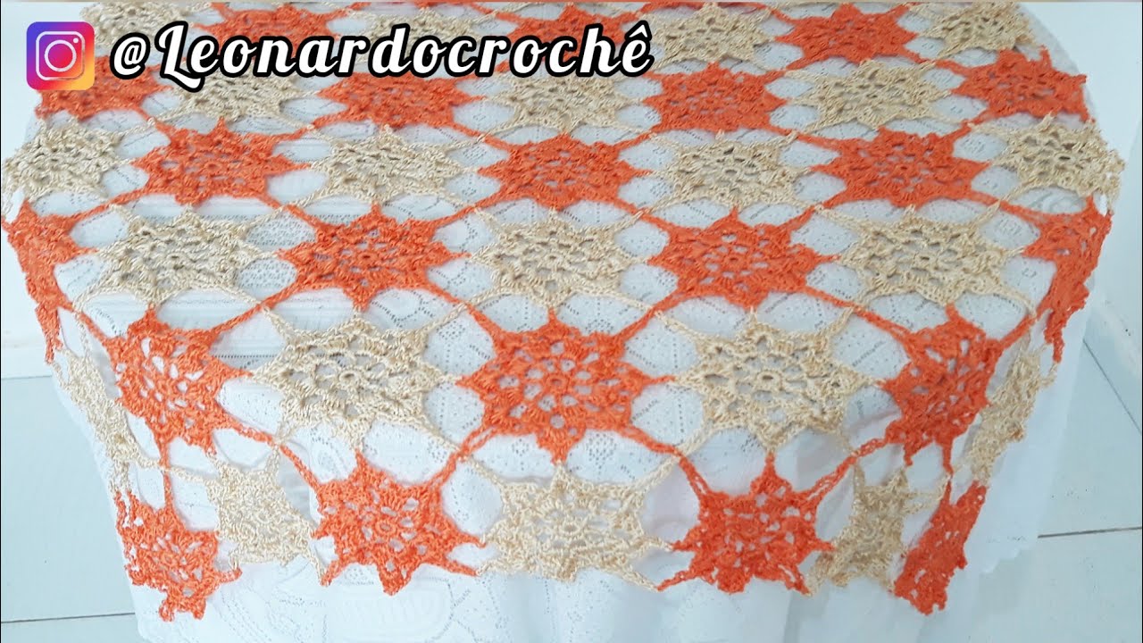 Motivo ou Square de Crochê | Toalha de Mesa em Crochê Feita Com Square | Passo a passo