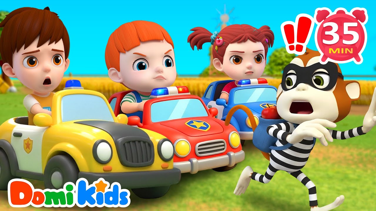 Vroom Vroom! Zoom into Car World🚓| Police Car & More | Car Songs & Nursery Rhymes | Domi Kids