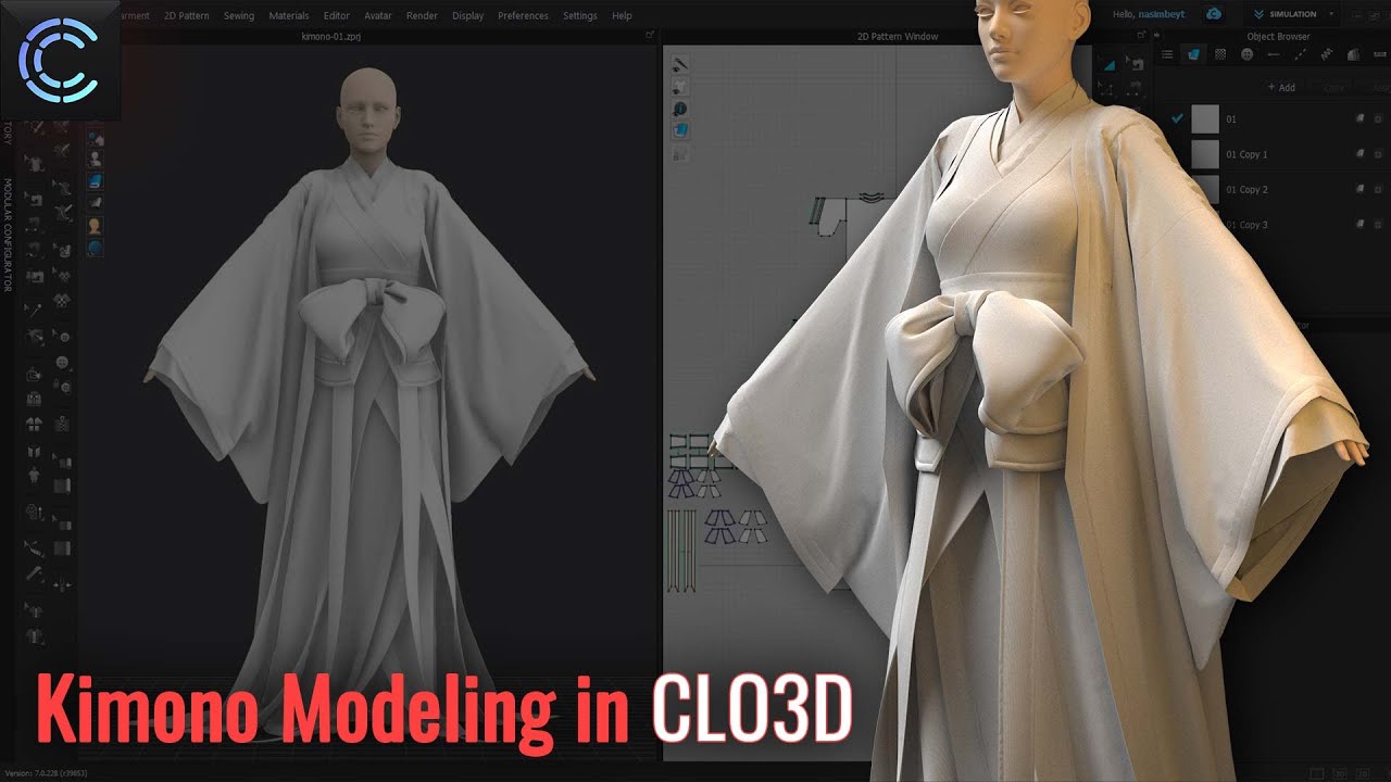 How to Model Kimono Dress in CLO 3D