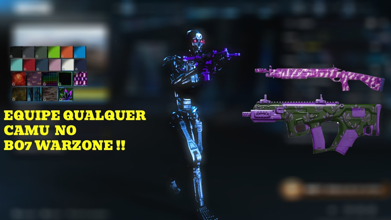 GLITCH BO7! COLOQUE QUALQUER CAMUFLAGEM EM QUALQUER ARMA DO WARZONE  !!