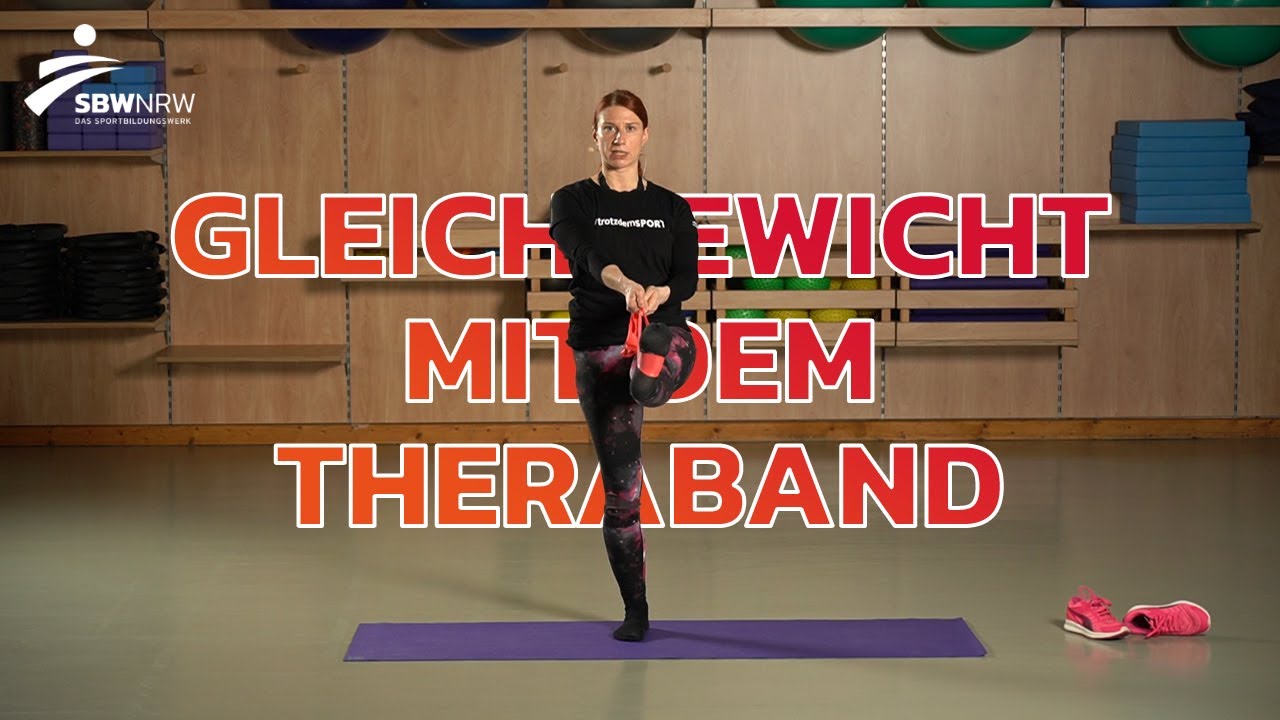 Gleichgewichtstraining mit Theraband mit Megan | SportBildungswerk NRW | #trotzdemSPORT