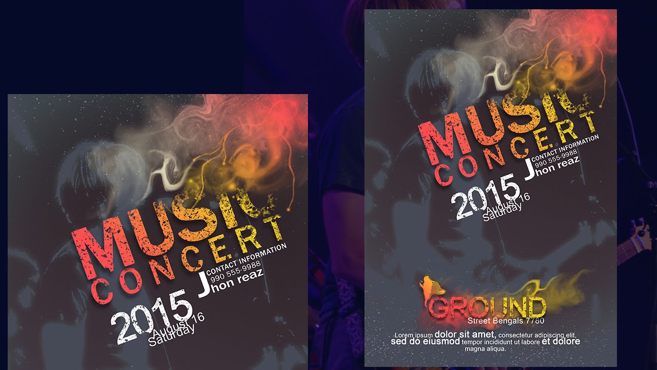 Photoshop Tutorial Creative Poster Music Concert