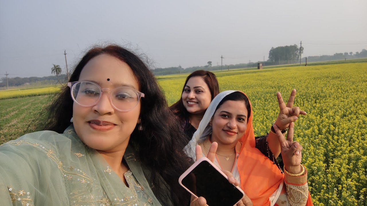 ননদের বাসায় পিঠার দাওয়াত খেতে গিয়ে আবারো সরষে ফুল দেখতে পেলাম।।Family Vlog।।Bangladeshi Vlogger 