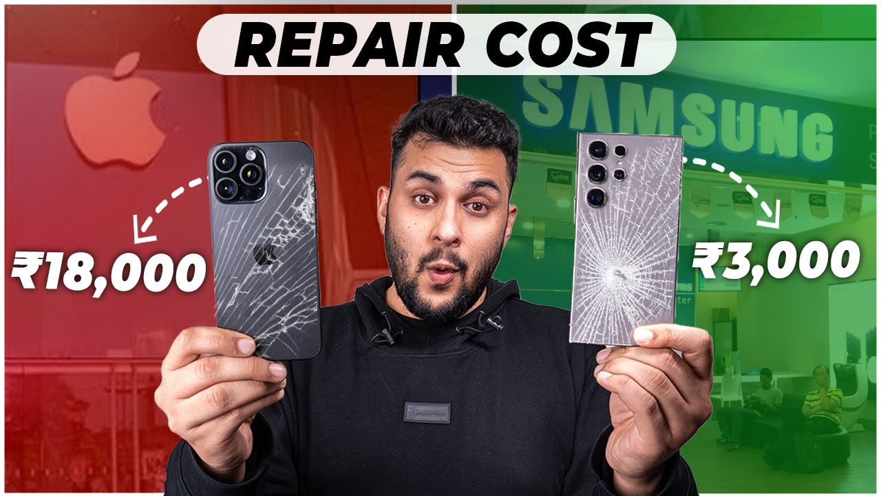 iPhone vs Samsung REPAIR COST - Service Center Comparison !