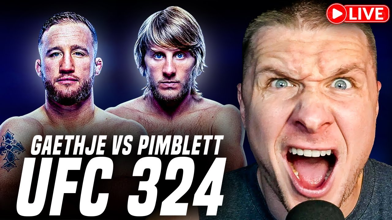 Justin Gaethje vs Paddy Pimblett UFC 324 LIVESTREAM WATCH PARTY!!
