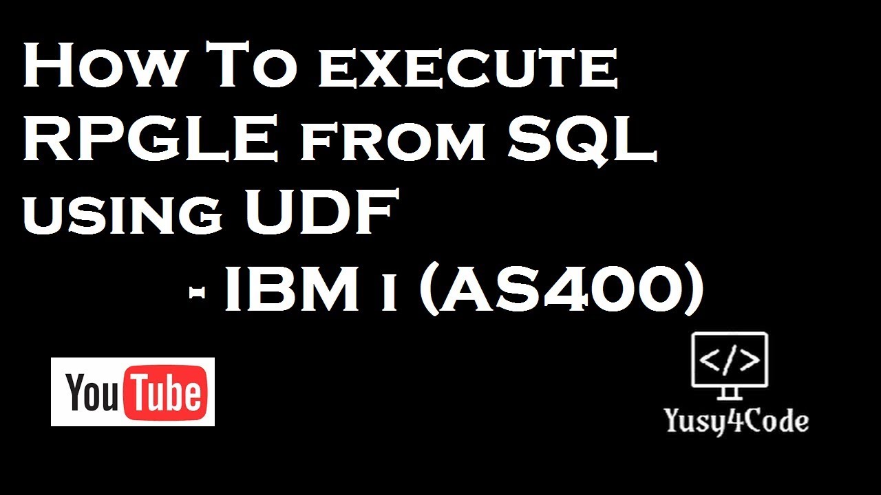 Introduction to User Define Function in IBM i (AS400) for Beginners