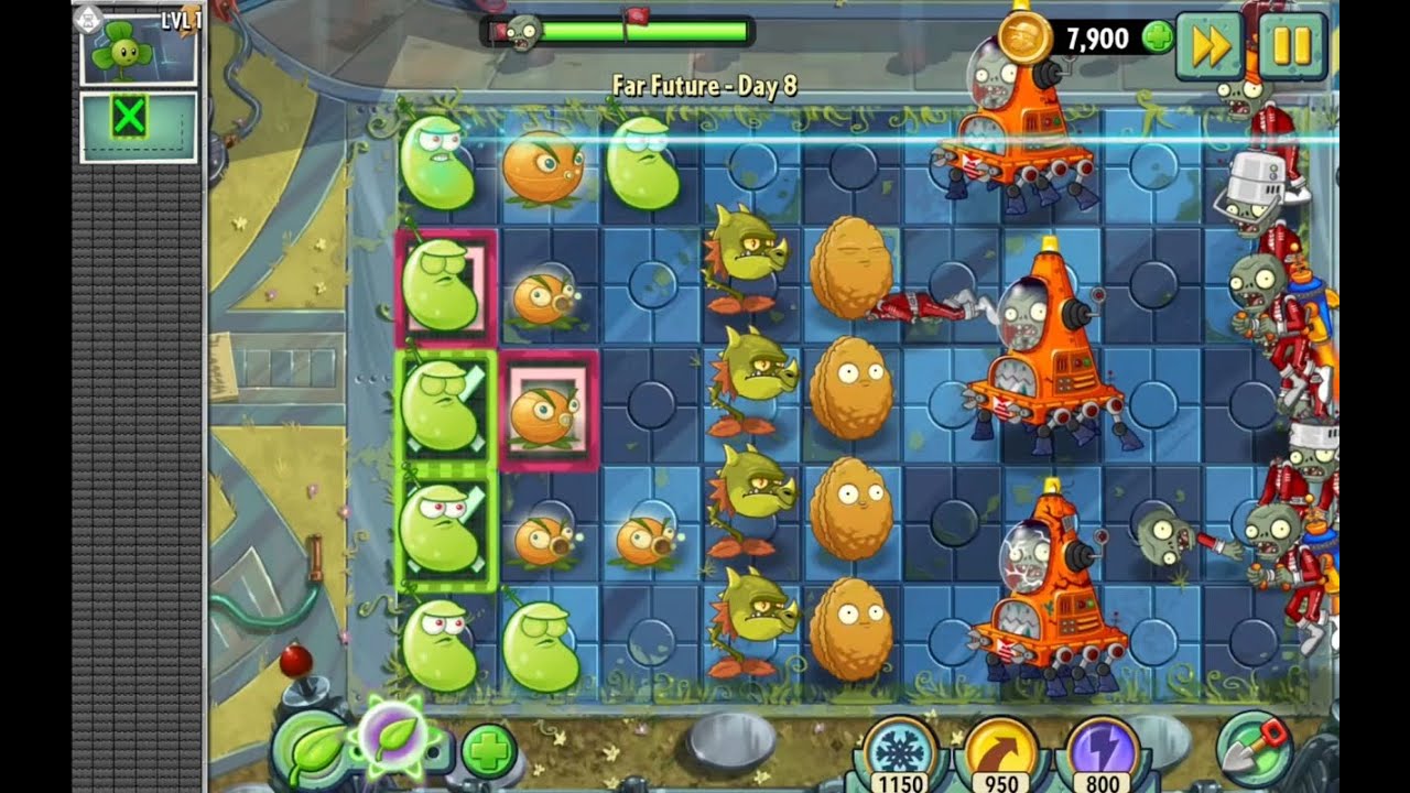 Plants vs. Zombies 2 : Far Future - Gameplay Walkthrough Part 3