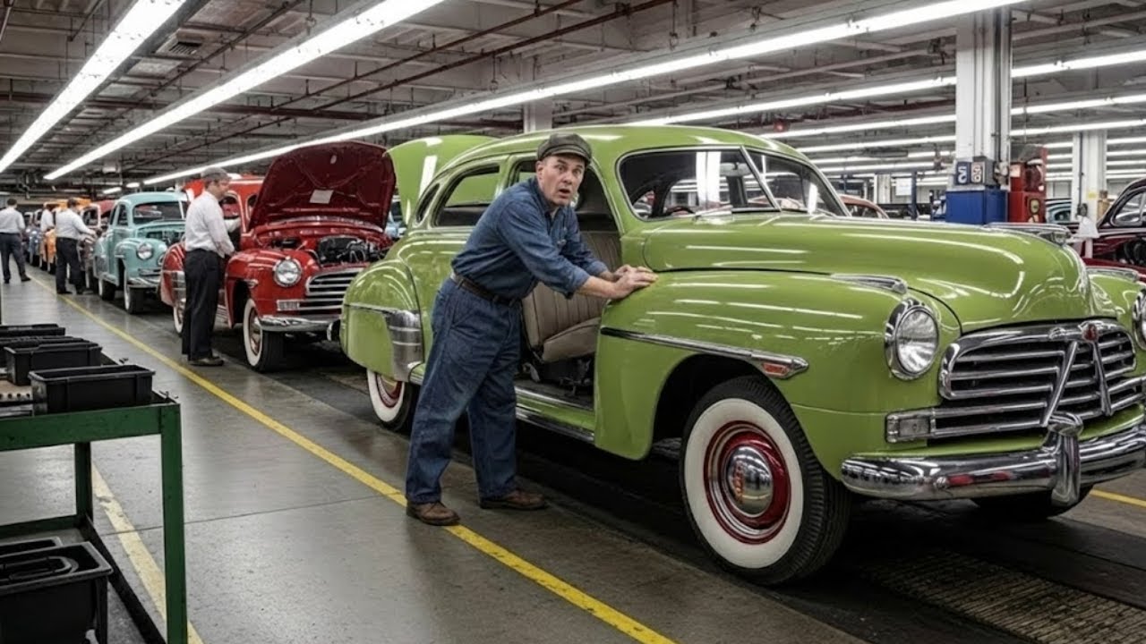 Inside the 1948 Hudson Factory: How America Built the Car Where Passengers Step Down Into Its Floor