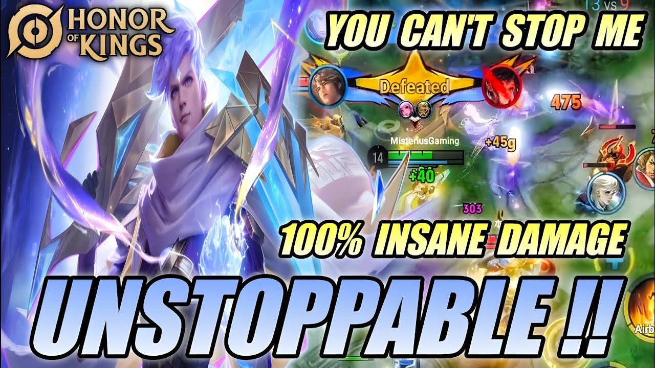 100% INSANE DAMAGE! Alessio Best Farm Lane - Pro Technique Gameplay | Honor of Kings (HOK)