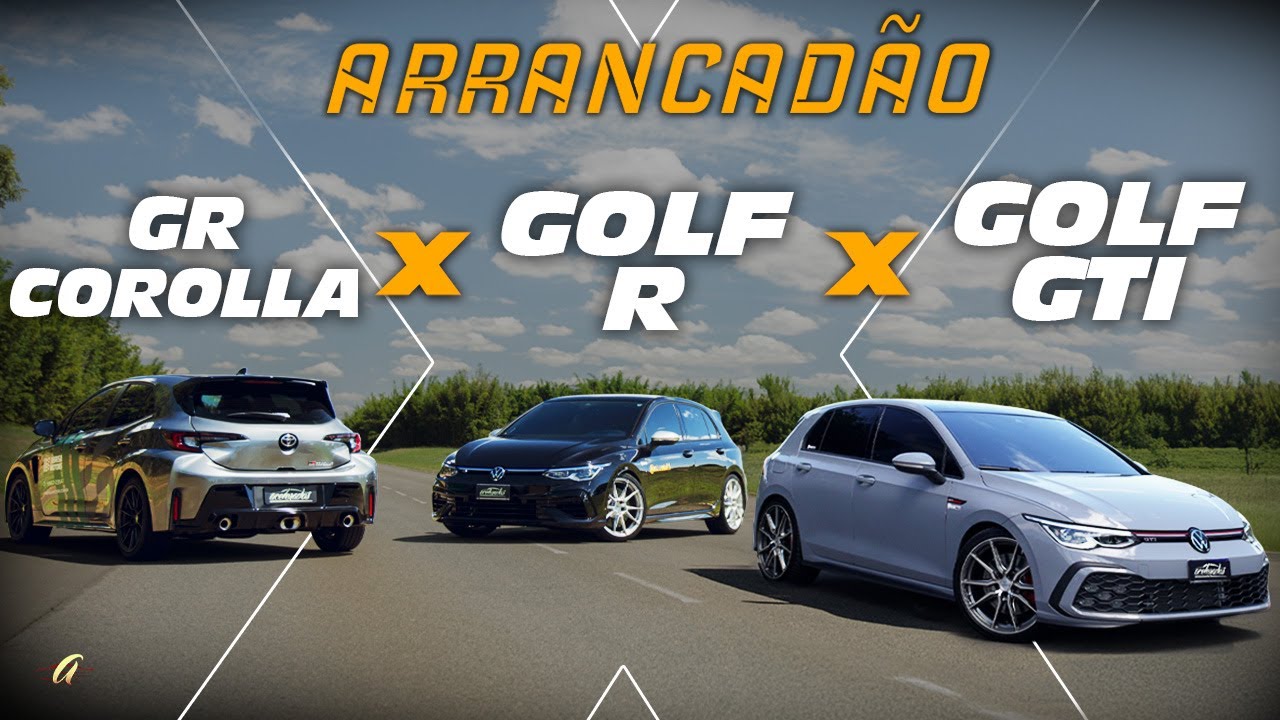 GR COROLLA X GOLF R + GOLF GTI STAGE 1 NA ARRANCADA! O confronto final dos Hot Hatches!