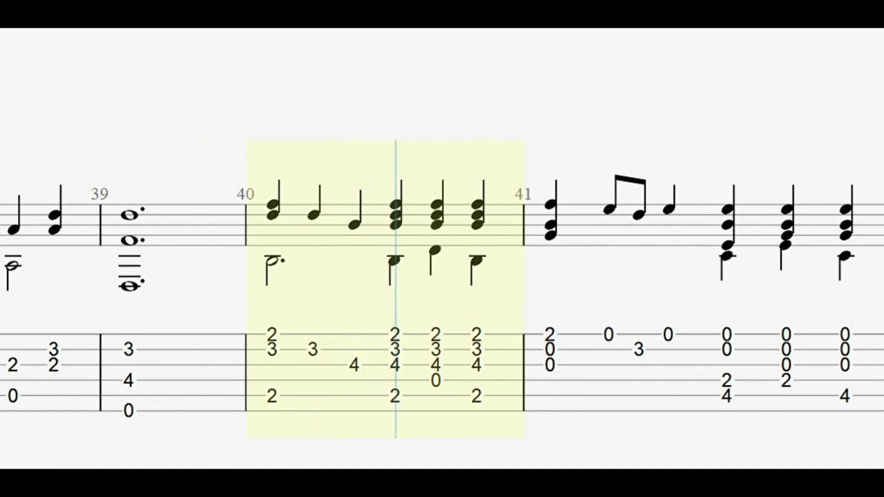 George Handel: Alla Hornpipe from Water Music full tablature/sheet music for solo fingerstyle guitar