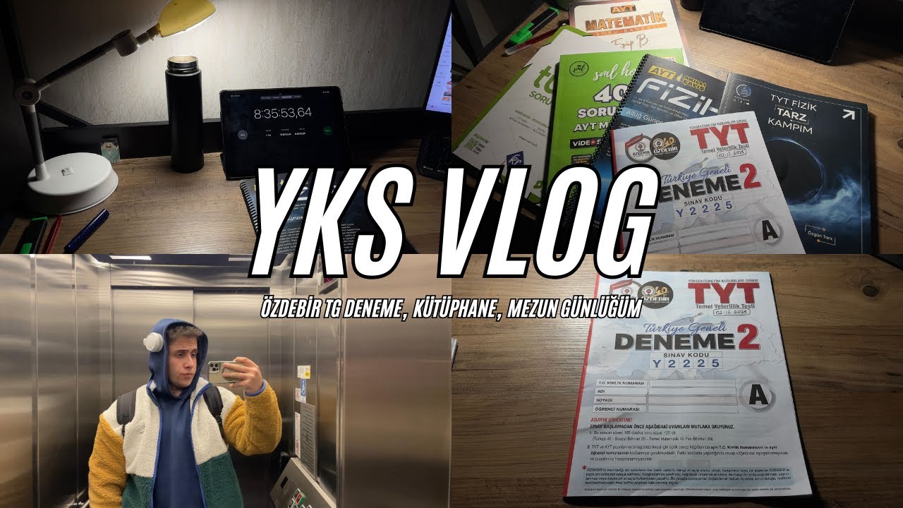 +8 часов, эссе &ouml;zdebir tg, видеоблог библиотеки, мой дневник выпускника YKS #yks26