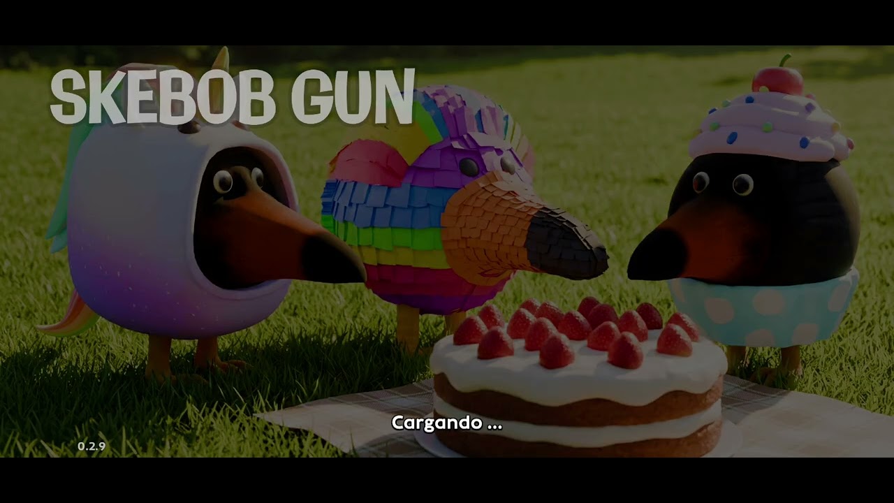 Skebob gun.  Perd&iacute; r&aacute;pido 